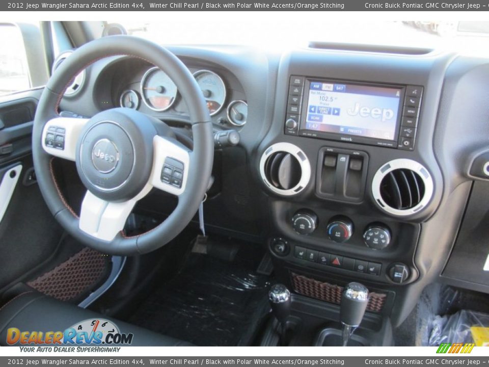 2012 Jeep Wrangler Sahara Arctic Edition 4x4 Winter Chill Pearl / Black with Polar White Accents/Orange Stitching Photo #15