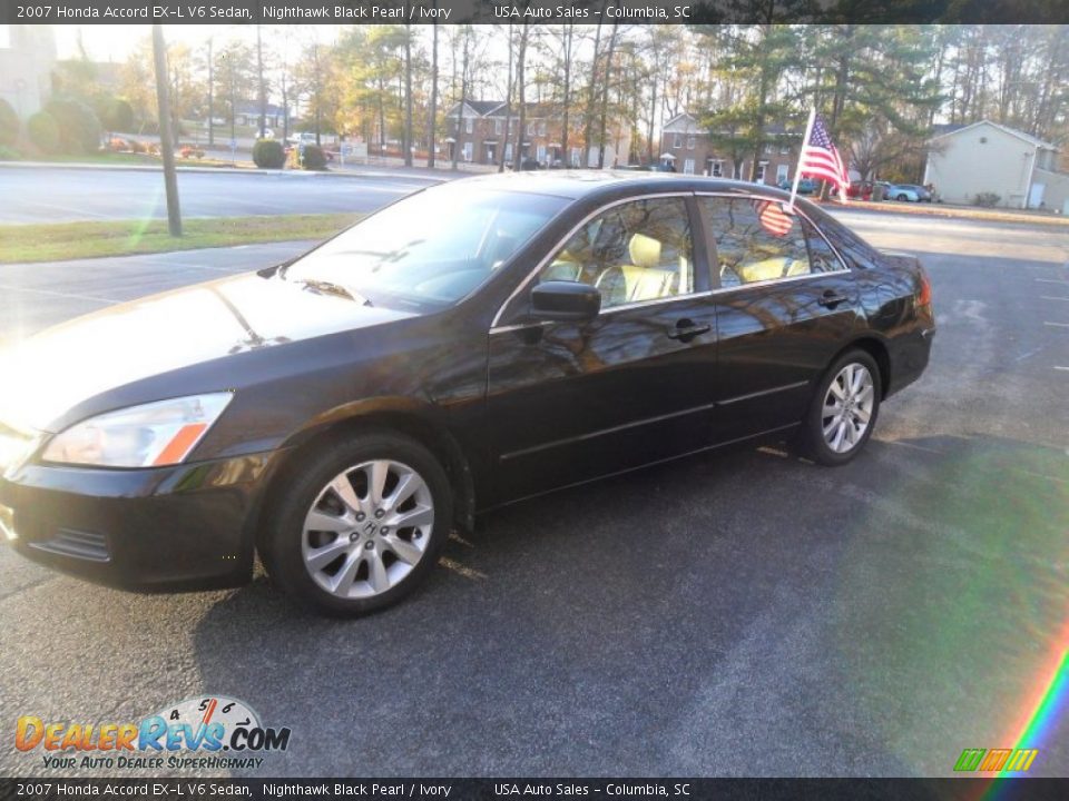 2007 Honda Accord EX-L V6 Sedan Nighthawk Black Pearl / Ivory Photo #2