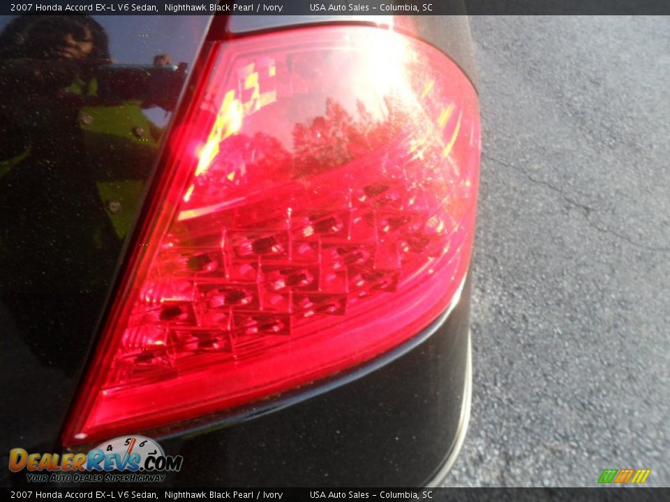 2007 Honda Accord EX-L V6 Sedan Nighthawk Black Pearl / Ivory Photo #7