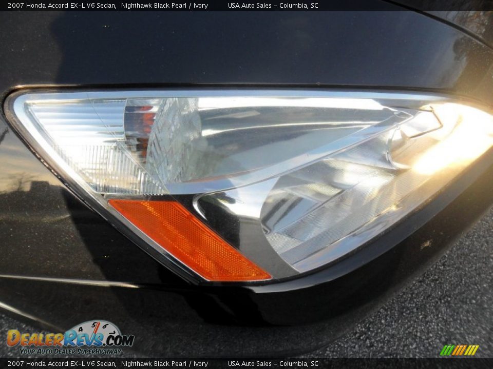 2007 Honda Accord EX-L V6 Sedan Nighthawk Black Pearl / Ivory Photo #8