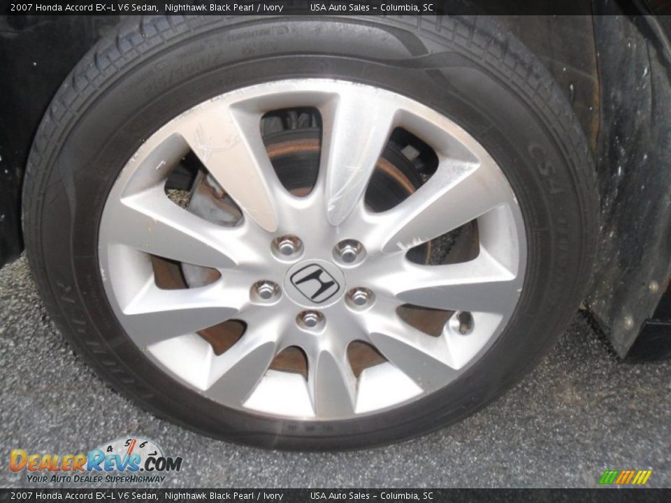 2007 Honda Accord EX-L V6 Sedan Nighthawk Black Pearl / Ivory Photo #9