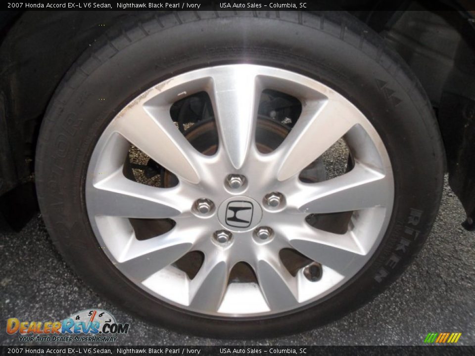 2007 Honda Accord EX-L V6 Sedan Nighthawk Black Pearl / Ivory Photo #10
