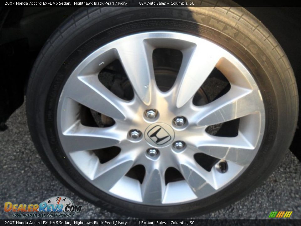 2007 Honda Accord EX-L V6 Sedan Nighthawk Black Pearl / Ivory Photo #11