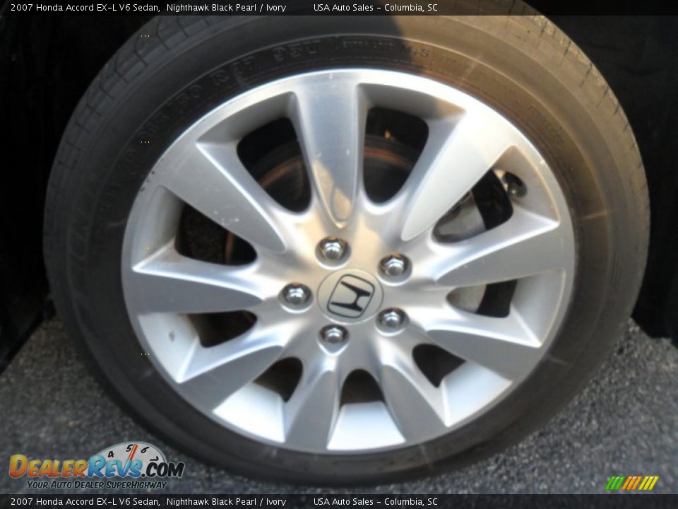 2007 Honda Accord EX-L V6 Sedan Nighthawk Black Pearl / Ivory Photo #12