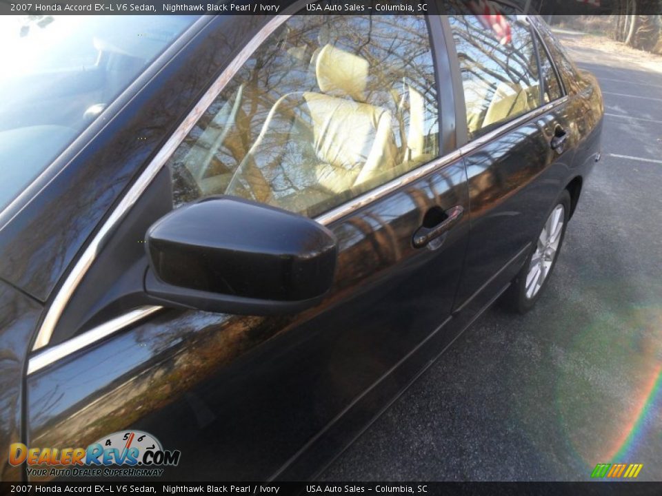 2007 Honda Accord EX-L V6 Sedan Nighthawk Black Pearl / Ivory Photo #13