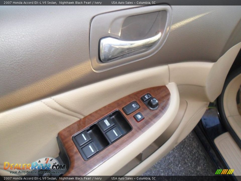 2007 Honda Accord EX-L V6 Sedan Nighthawk Black Pearl / Ivory Photo #14