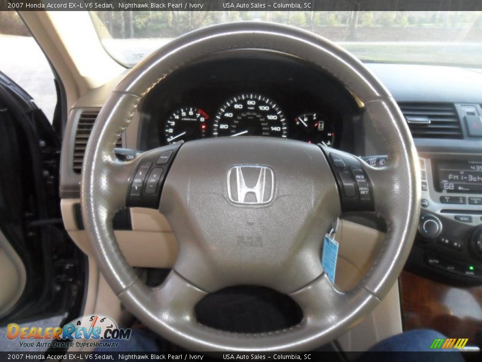 2007 Honda Accord EX-L V6 Sedan Nighthawk Black Pearl / Ivory Photo #17