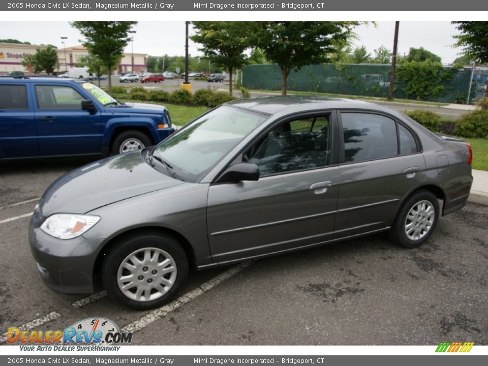 2005 Honda Civic LX Sedan Magnesium Metallic / Gray Photo #1
