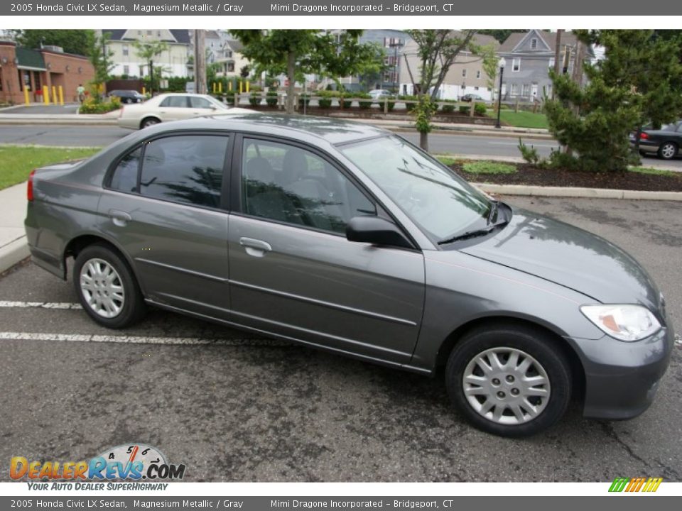 2005 Honda Civic LX Sedan Magnesium Metallic / Gray Photo #3