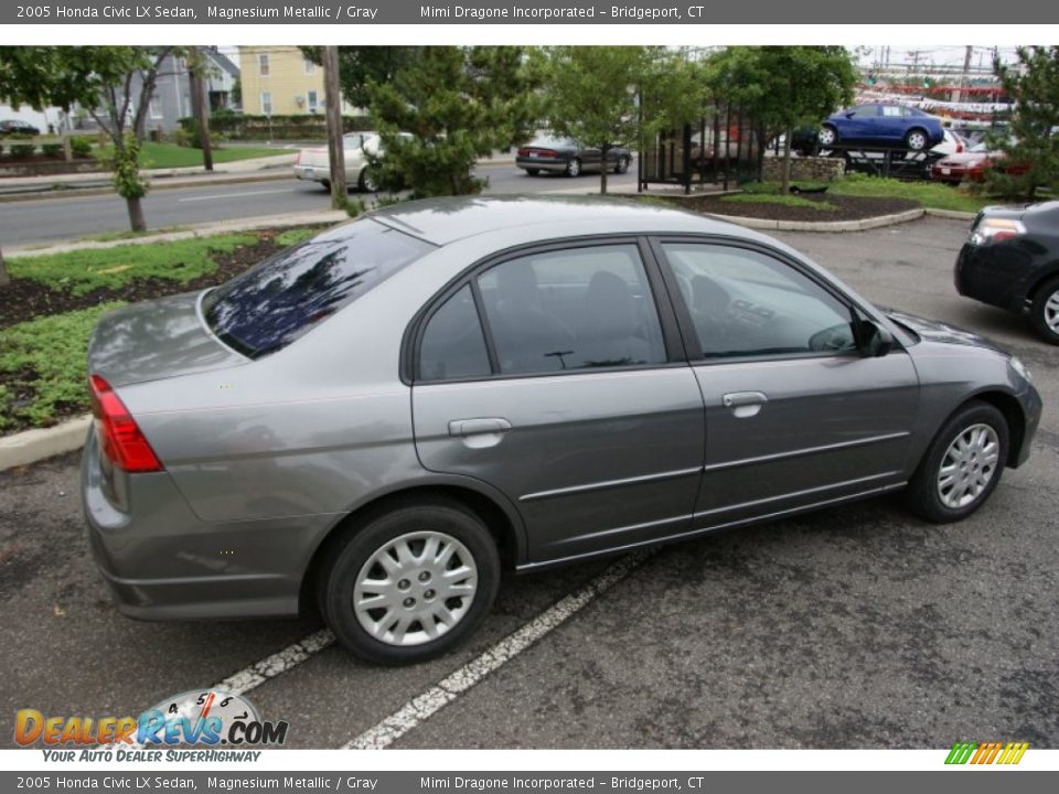 2005 Honda Civic LX Sedan Magnesium Metallic / Gray Photo #4