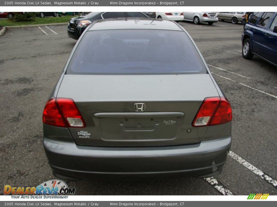 2005 Honda Civic LX Sedan Magnesium Metallic / Gray Photo #5