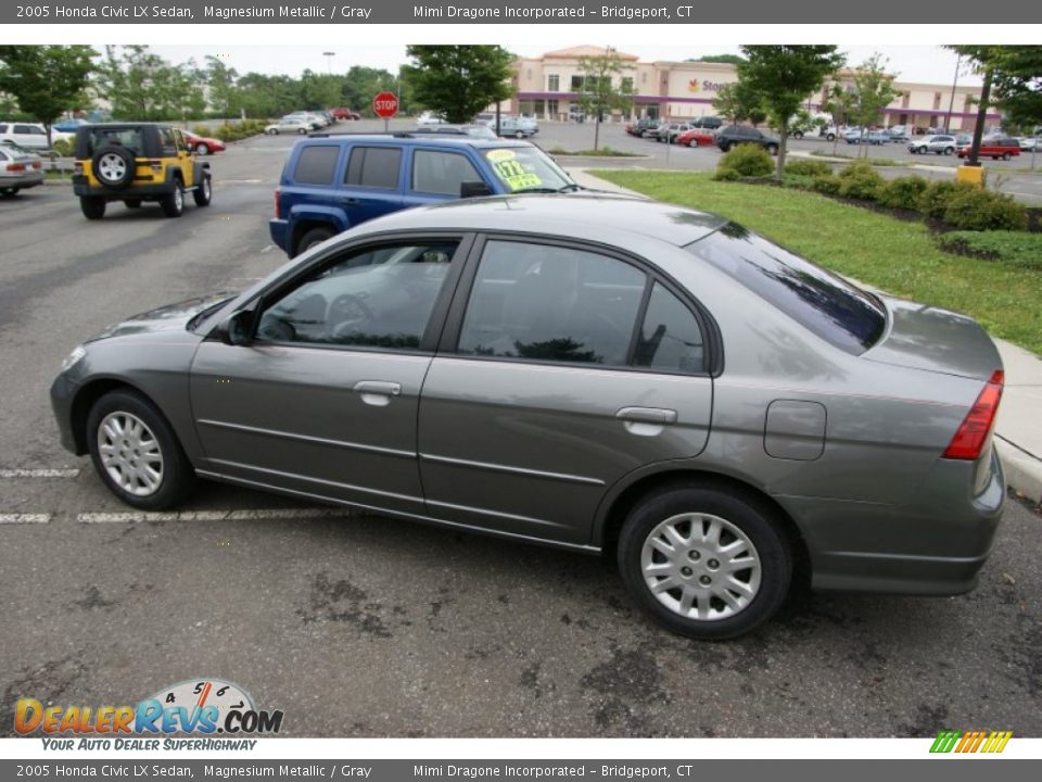 2005 Honda Civic LX Sedan Magnesium Metallic / Gray Photo #6