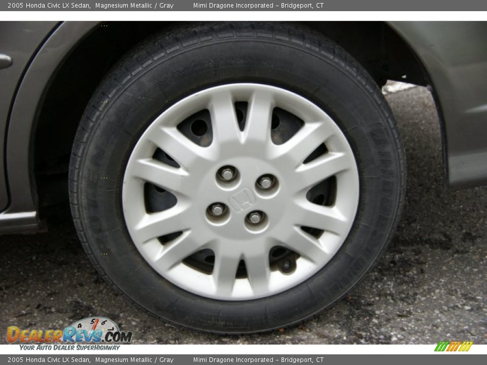 2005 Honda Civic LX Sedan Magnesium Metallic / Gray Photo #7