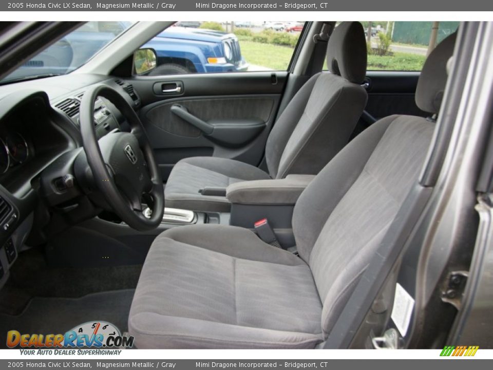 2005 Honda Civic LX Sedan Magnesium Metallic / Gray Photo #8
