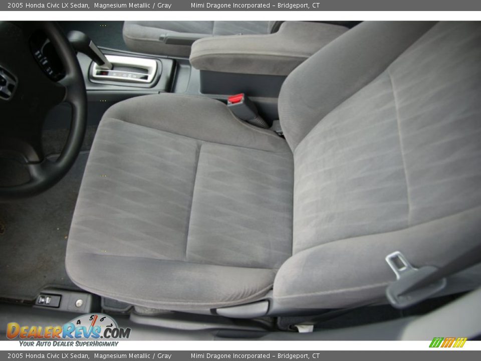 2005 Honda Civic LX Sedan Magnesium Metallic / Gray Photo #9