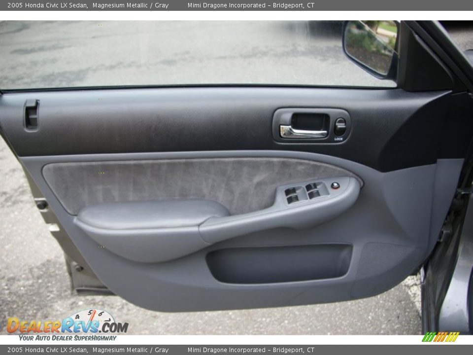 2005 Honda Civic LX Sedan Magnesium Metallic / Gray Photo #10