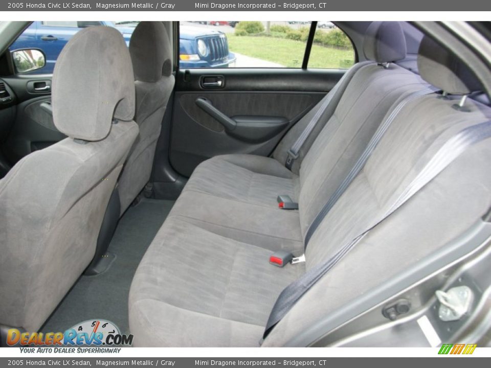 2005 Honda Civic LX Sedan Magnesium Metallic / Gray Photo #11