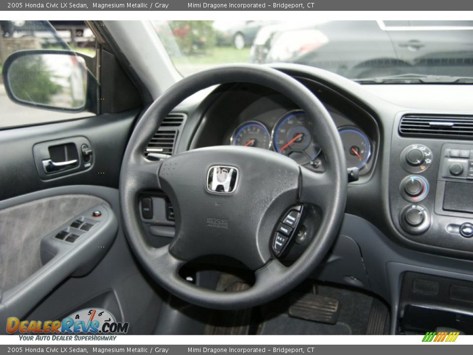2005 Honda Civic LX Sedan Magnesium Metallic / Gray Photo #20