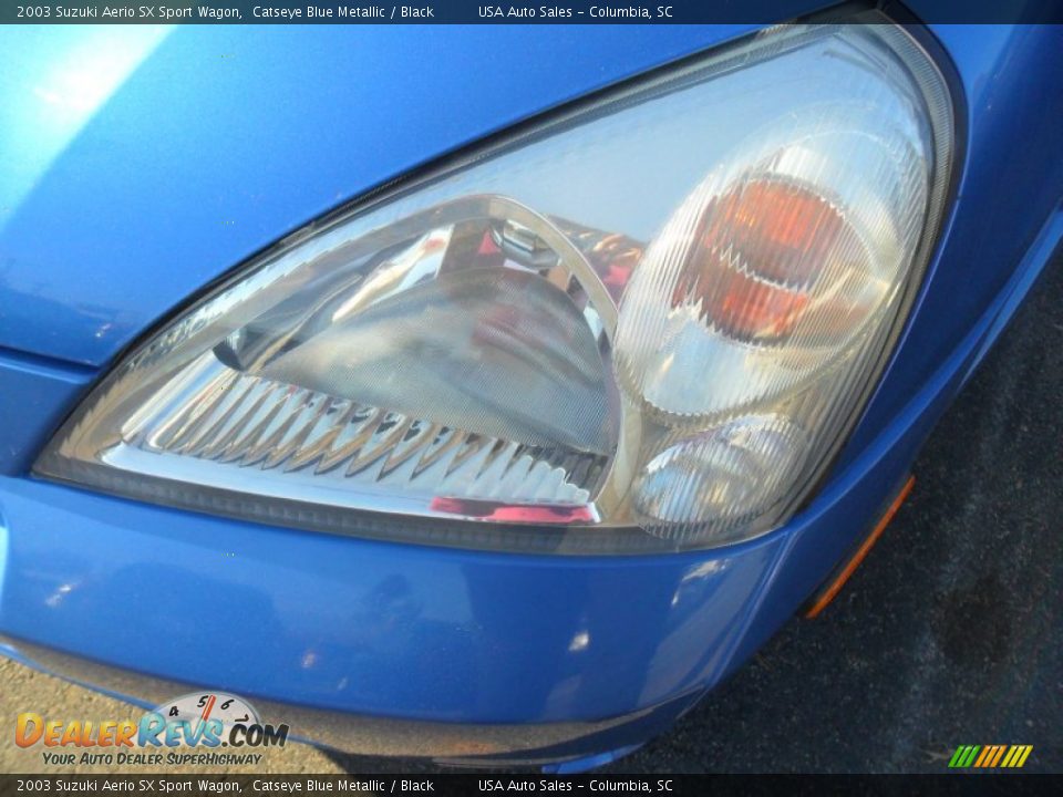 2003 Suzuki Aerio SX Sport Wagon Catseye Blue Metallic / Black Photo #3