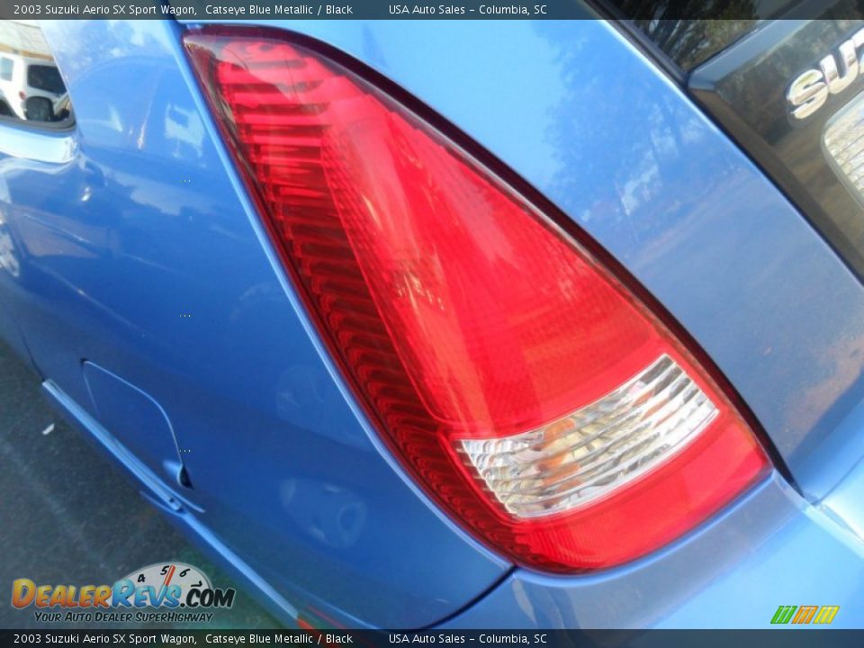 2003 Suzuki Aerio SX Sport Wagon Catseye Blue Metallic / Black Photo #4