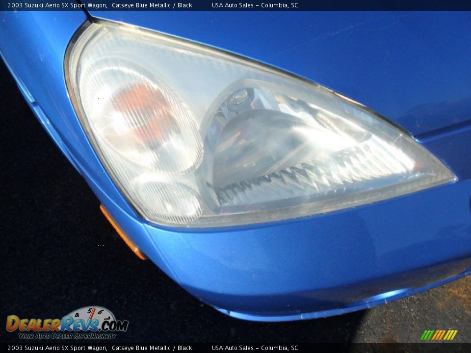 2003 Suzuki Aerio SX Sport Wagon Catseye Blue Metallic / Black Photo #6