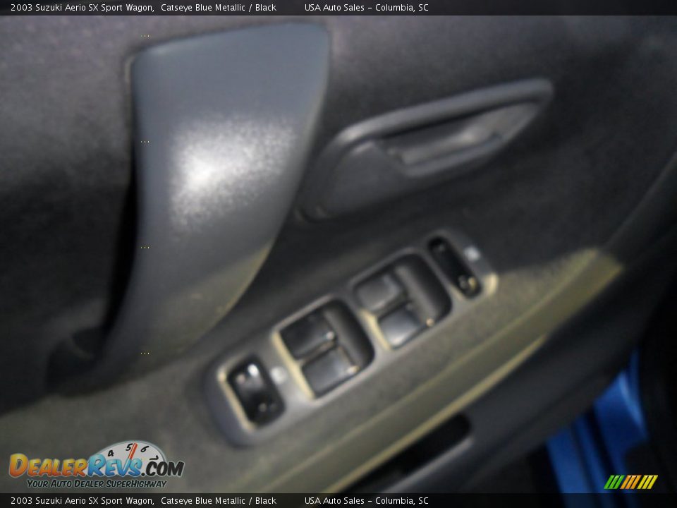 2003 Suzuki Aerio SX Sport Wagon Catseye Blue Metallic / Black Photo #11