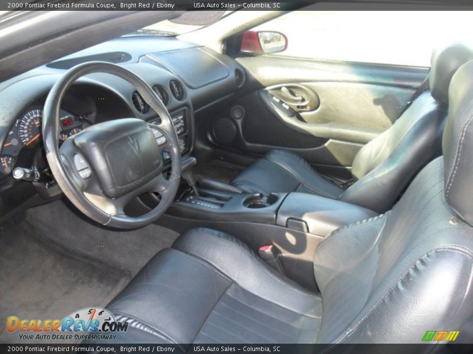 Ebony Interior - 2000 Pontiac Firebird Formula Coupe Photo #16