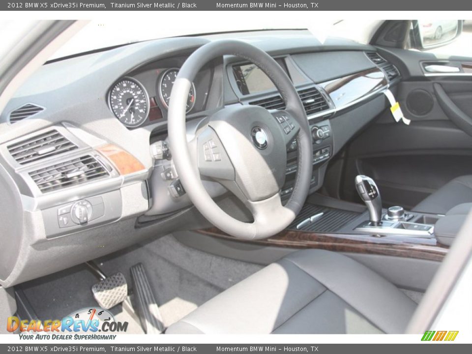 2012 BMW X5 xDrive35i Premium Titanium Silver Metallic / Black Photo #9