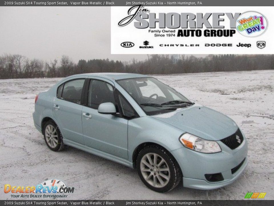 2009 Suzuki SX4 Touring Sport Sedan Vapor Blue Metallic / Black Photo #1