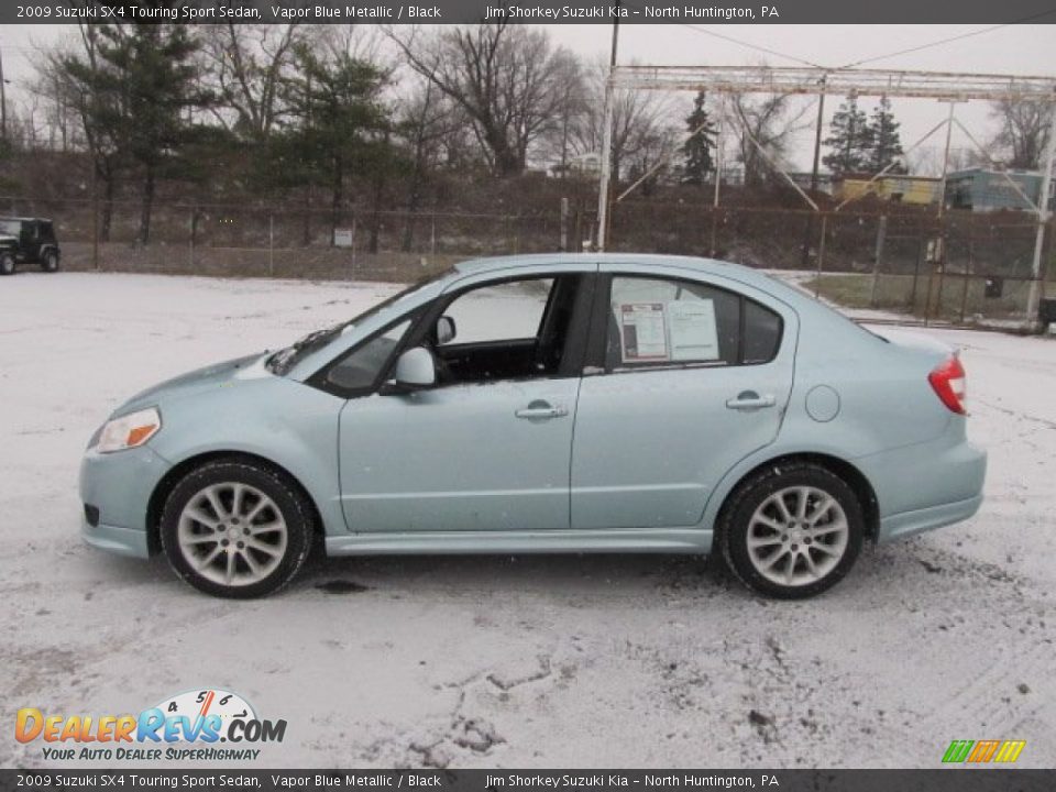 2009 Suzuki SX4 Touring Sport Sedan Vapor Blue Metallic / Black Photo #4
