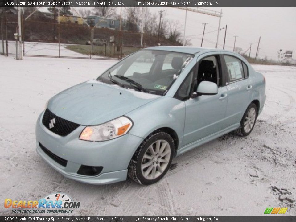 2009 Suzuki SX4 Touring Sport Sedan Vapor Blue Metallic / Black Photo #5