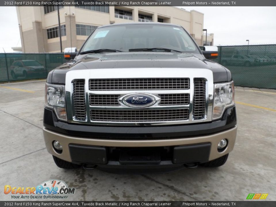 2012 Ford F150 King Ranch SuperCrew 4x4 Tuxedo Black Metallic / King Ranch Chaparral Leather Photo #8
