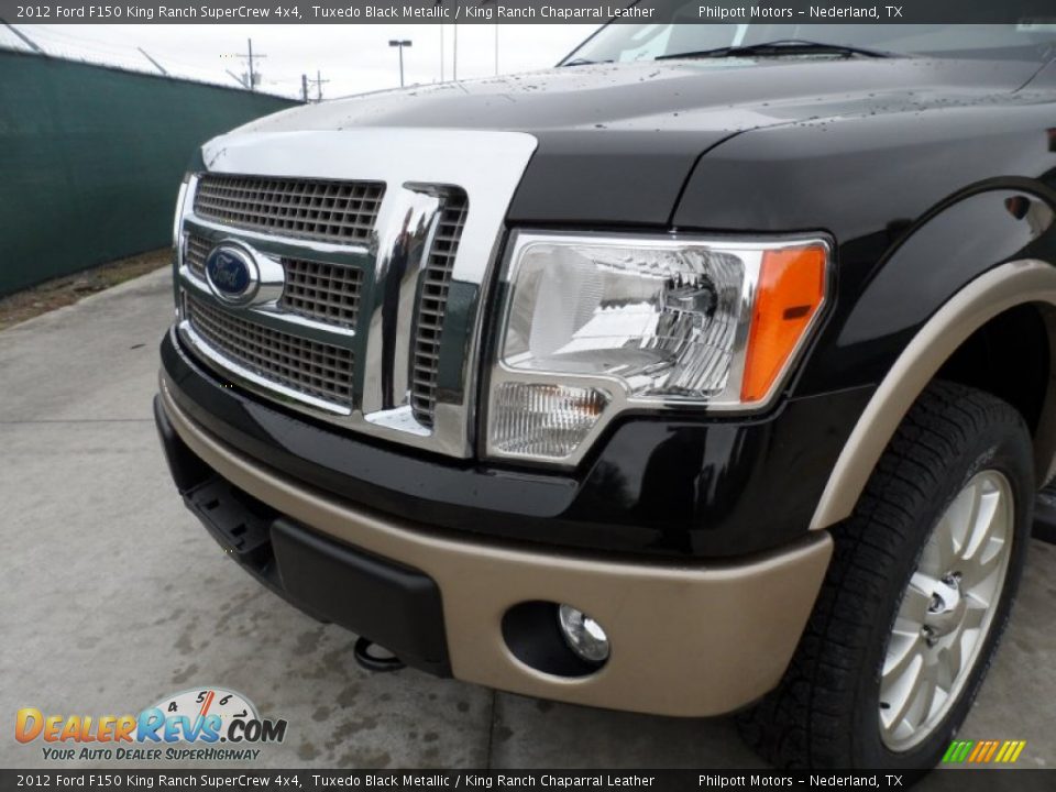 2012 Ford F150 King Ranch SuperCrew 4x4 Tuxedo Black Metallic / King Ranch Chaparral Leather Photo #10