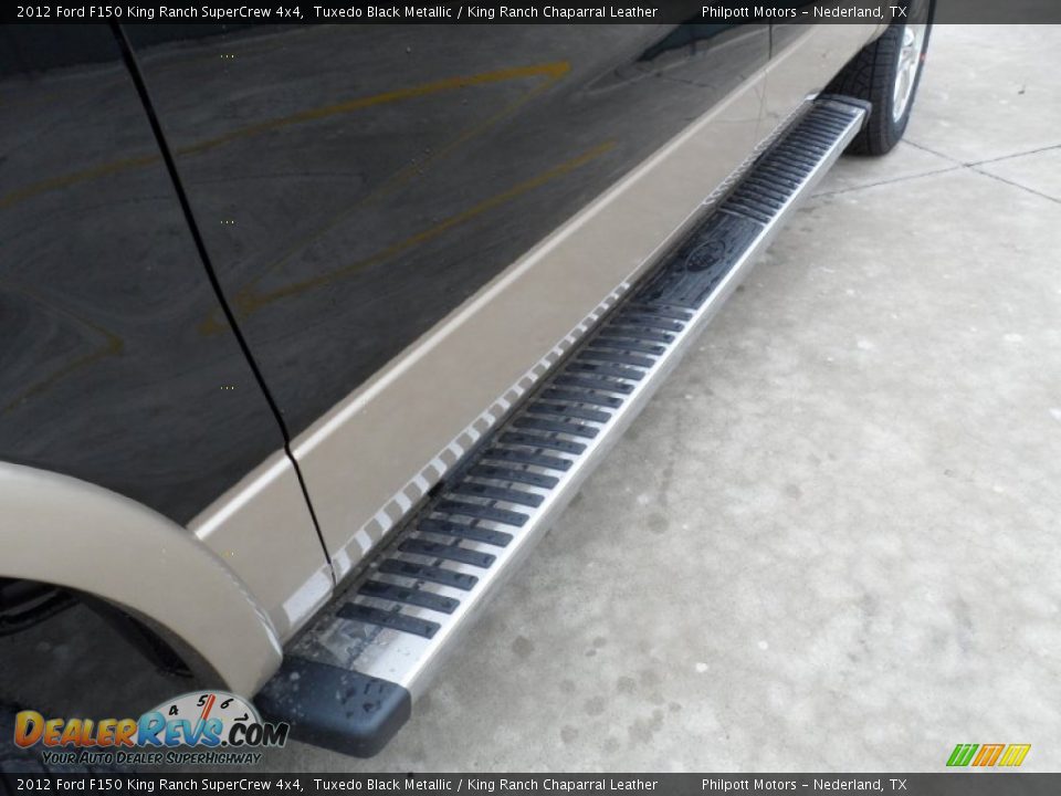 2012 Ford F150 King Ranch SuperCrew 4x4 Tuxedo Black Metallic / King Ranch Chaparral Leather Photo #12