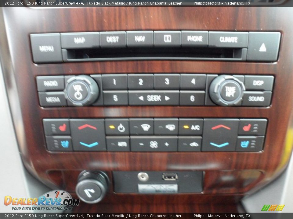 2012 Ford F150 King Ranch SuperCrew 4x4 Tuxedo Black Metallic / King Ranch Chaparral Leather Photo #32