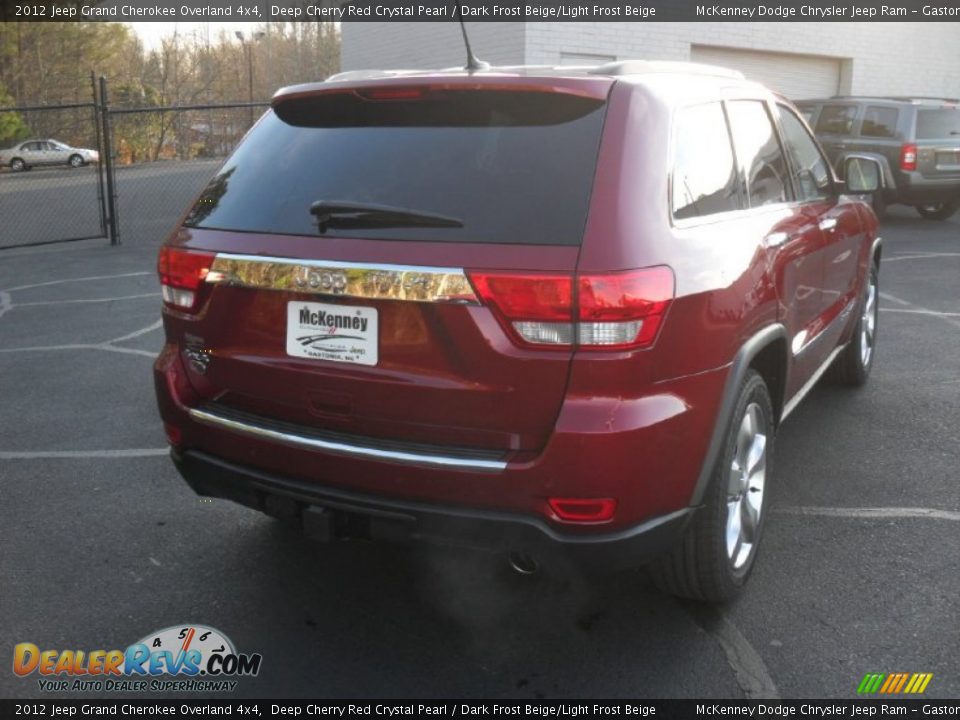 2012 Jeep Grand Cherokee Overland 4x4 Deep Cherry Red Crystal Pearl / Dark Frost Beige/Light Frost Beige Photo #3