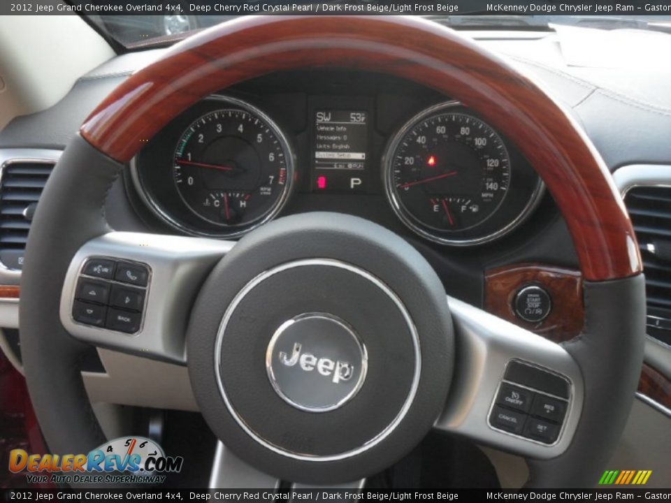 2012 Jeep Grand Cherokee Overland 4x4 Steering Wheel Photo #15