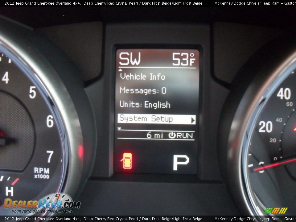 2012 Jeep Grand Cherokee Overland 4x4 Deep Cherry Red Crystal Pearl / Dark Frost Beige/Light Frost Beige Photo #16