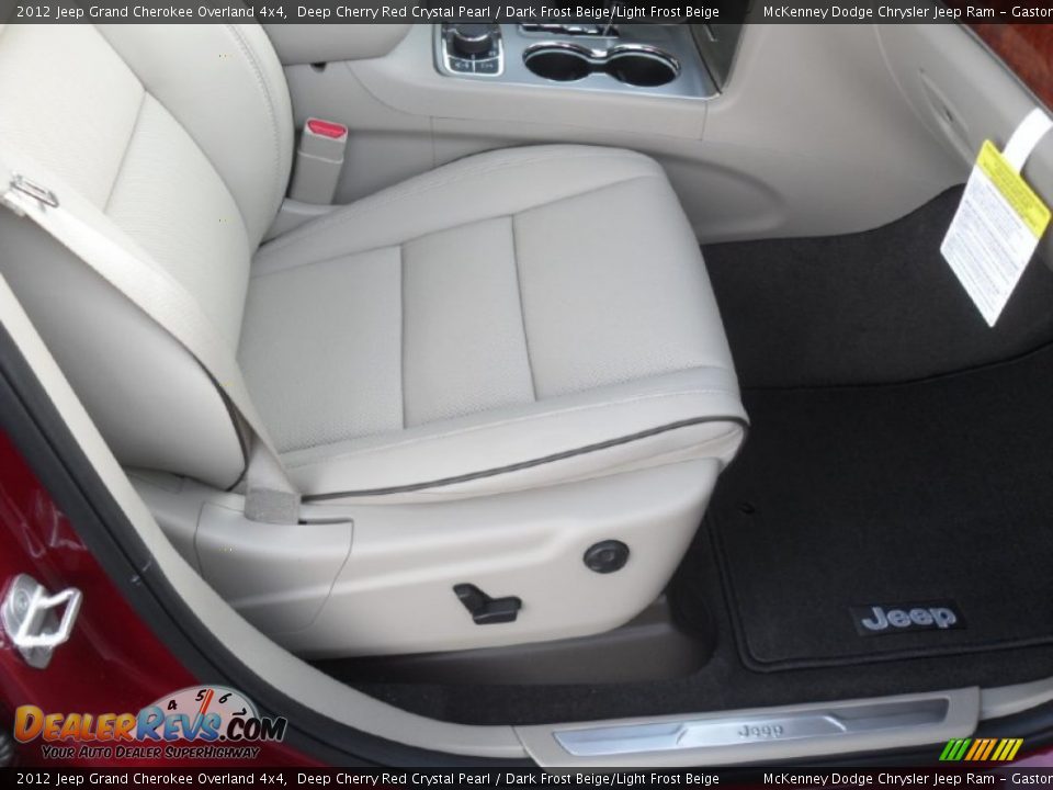2012 Jeep Grand Cherokee Overland 4x4 Deep Cherry Red Crystal Pearl / Dark Frost Beige/Light Frost Beige Photo #22