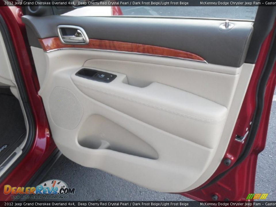 2012 Jeep Grand Cherokee Overland 4x4 Deep Cherry Red Crystal Pearl / Dark Frost Beige/Light Frost Beige Photo #24