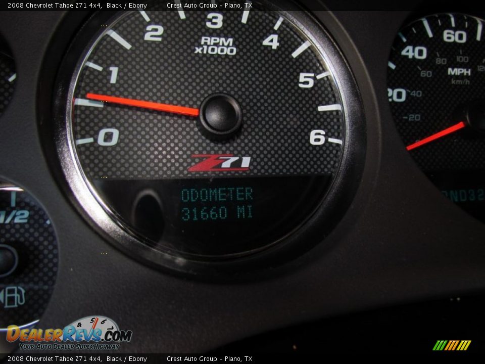 2008 Chevrolet Tahoe Z71 4x4 Black / Ebony Photo #22