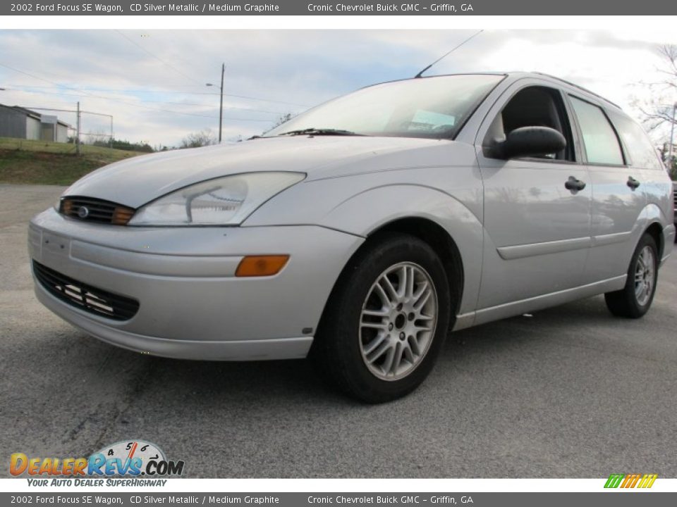 2002 Ford Focus SE Wagon CD Silver Metallic / Medium Graphite Photo #3