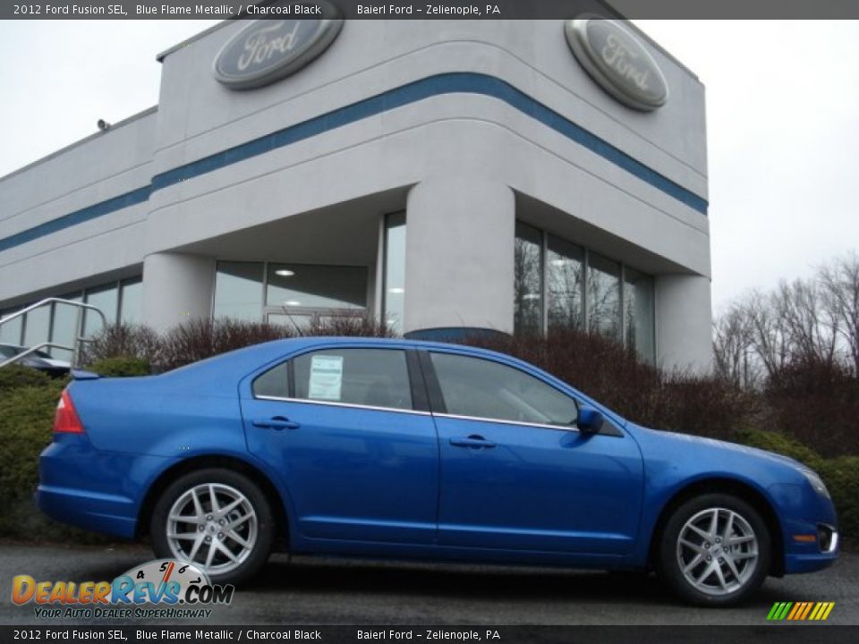 2012 Ford Fusion SEL Blue Flame Metallic / Charcoal Black Photo #1