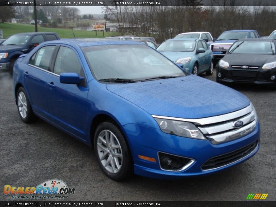 2012 Ford Fusion SEL Blue Flame Metallic / Charcoal Black Photo #2