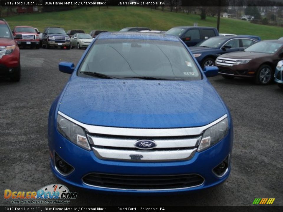 2012 Ford Fusion SEL Blue Flame Metallic / Charcoal Black Photo #3