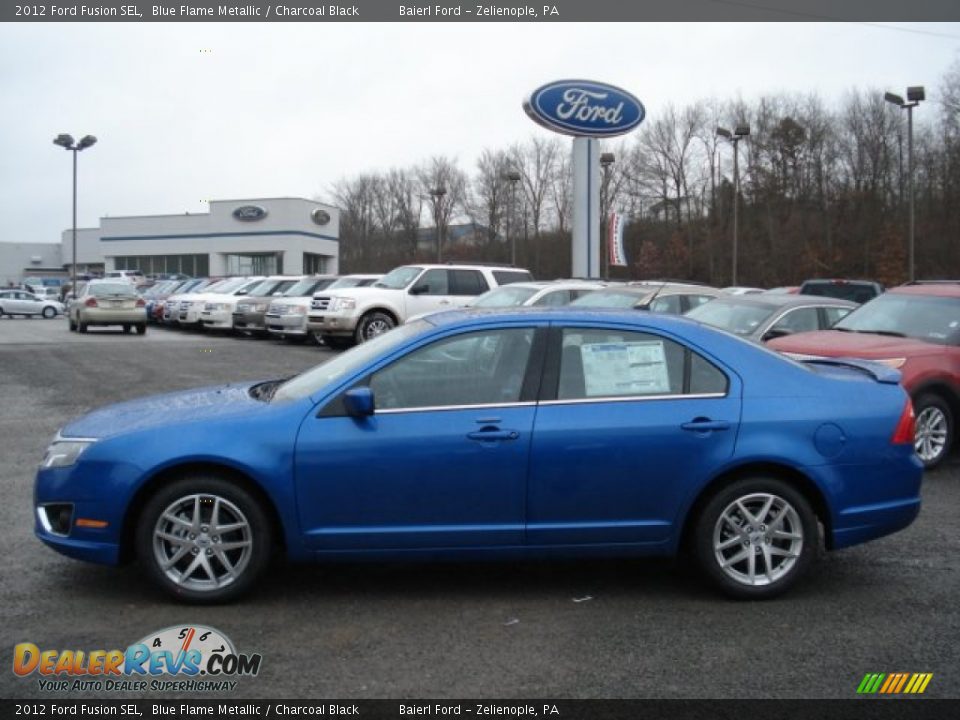 2012 Ford Fusion SEL Blue Flame Metallic / Charcoal Black Photo #5
