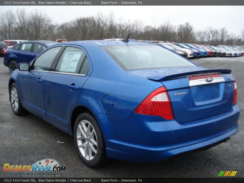 2012 Ford Fusion SEL Blue Flame Metallic / Charcoal Black Photo #6