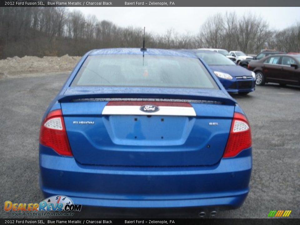 2012 Ford Fusion SEL Blue Flame Metallic / Charcoal Black Photo #7