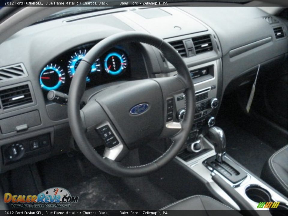 2012 Ford Fusion SEL Blue Flame Metallic / Charcoal Black Photo #10