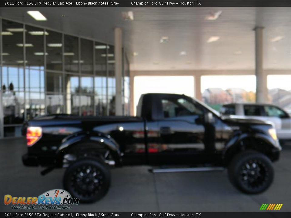 2011 Ford F150 STX Regular Cab 4x4 Ebony Black / Steel Gray Photo #4